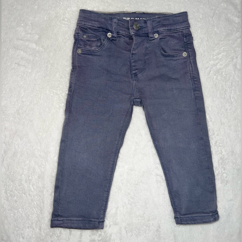 Baby Boy Zara Slim Denim Blue/Gray Jeans size 6-9 months